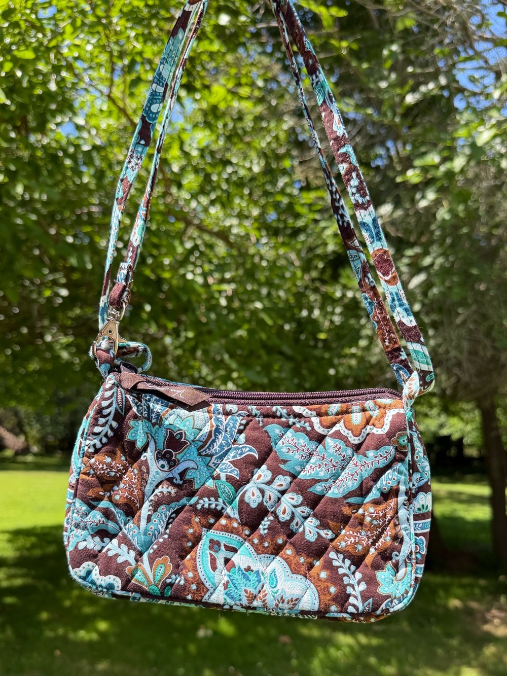 Vera Bradley Java Blue Mini Shoulder Bag Vintage 2006 Retired Purse